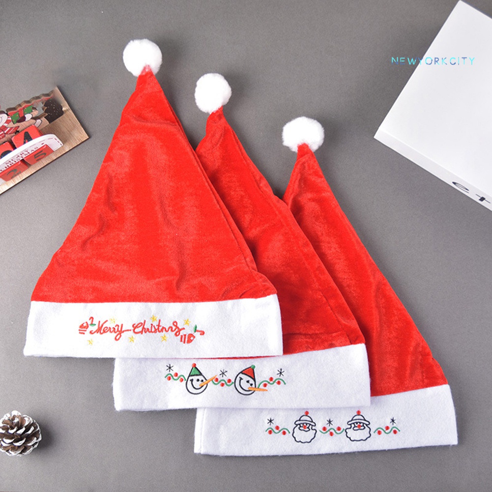 Mũ Ông Già Noel Bằng Nhung Lông Phong Cách Giáng Sinh