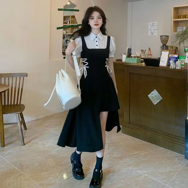 Đầm Giả Hai Dây Thiết Kế Mới Thời Trang Theo Phong Cách Retro Cho Nữ