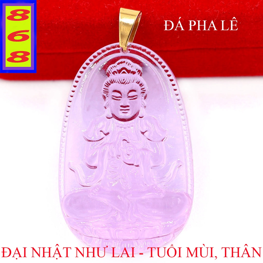 Mặt Dây Chuyền Phật Đại Nhật Như Lai Pha Lê 3.6cm - Mặt Size Nhỏ - Tặng Kèm Dây Dù - Phong Thủy 868