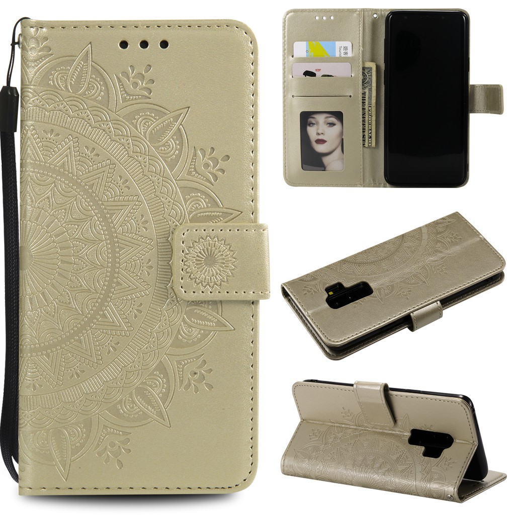 Bao da điện thoại họa tiết chạm khắc thiết kế đa năng cho Samsung S9 S9 plus | BigBuy360 - bigbuy360.vn