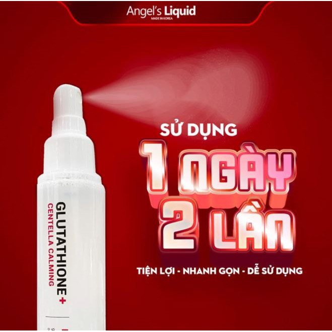 Xịt Giảm Mụn Lưng Giảm Thâm Sau Mụn Angel's Liquid Glutathione+ Centella Calming Body Mist 150ml