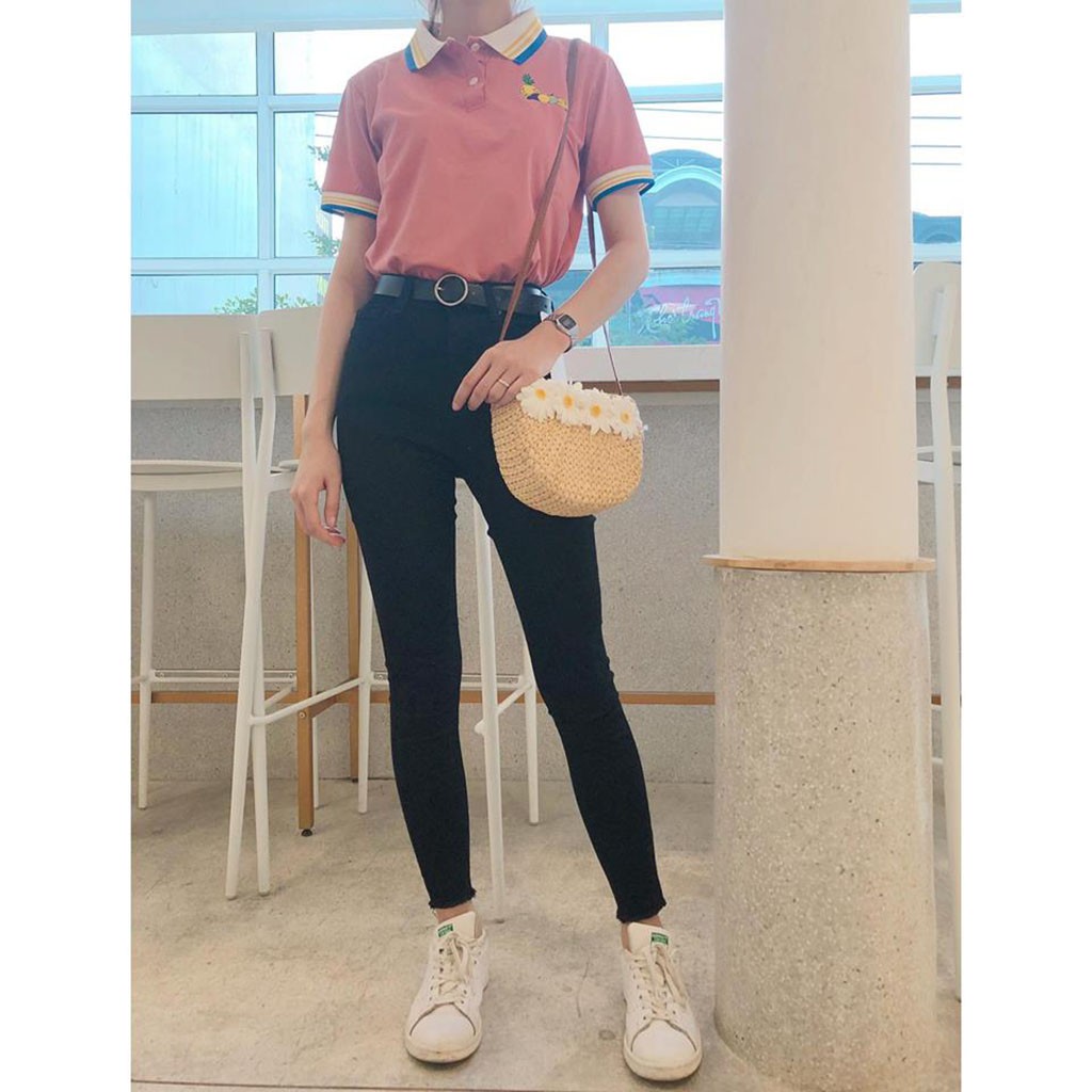 QUẦN JEAN NỮ DÁNG ÔM RÁCH GỐI + TRƠN