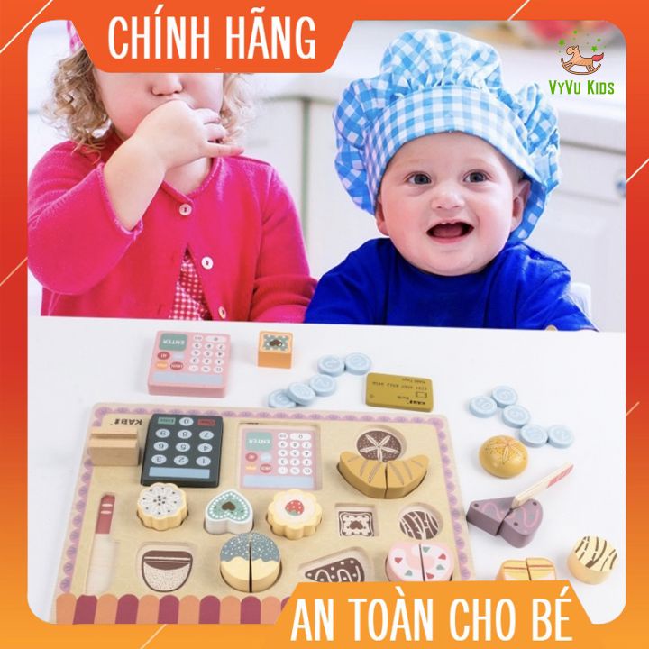 Bộ đồ chơi cửa hàng bánh kem♥️ CHÍNH HÃNG♥️ ĐỒ CHƠI GIÁO DỤC♥️ Rèn luyện khả năng cảm xúc,thị giác,phát triển trí tuệ