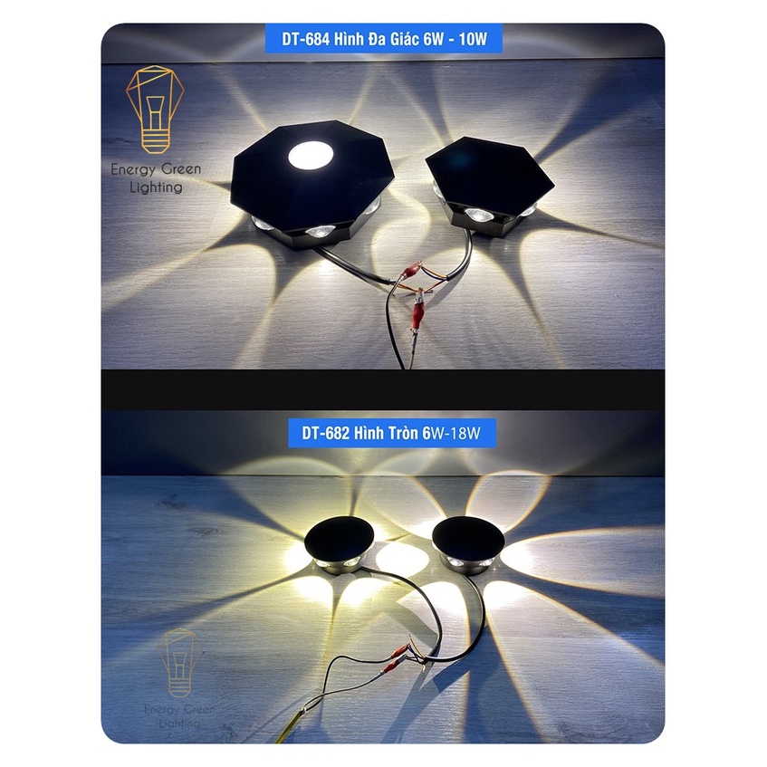 [NEW] Đèn Tường Energy Green Lighting Chống Nước Cao Cấp Hình Bông Hoa Phong Cách Vintage Bắc Âu  DT-682- 684