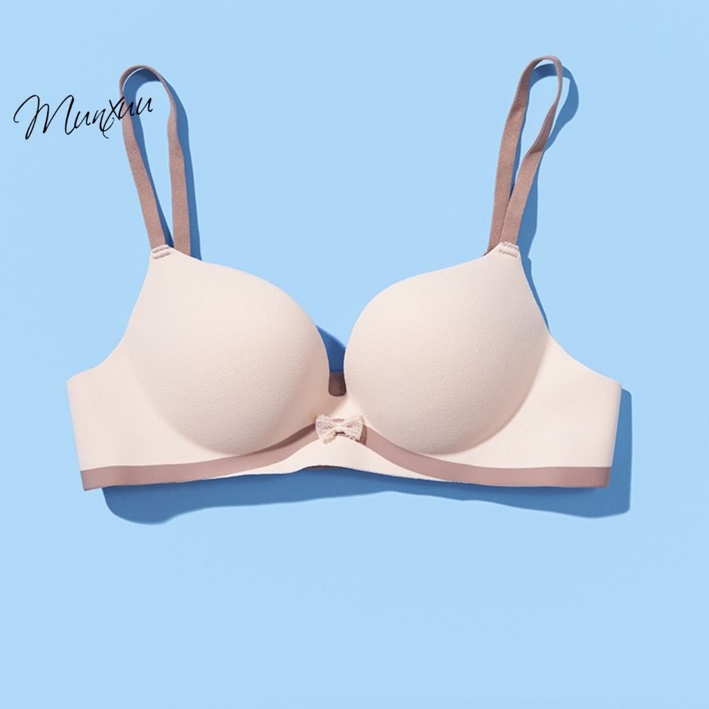 Áo lót nữ đệm vừa Munxuu thiết kế không gọng phối màu trung tính, chất liệu Su đúc mềm mại - AV22