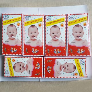 Rơ lưỡi Đông Fa dùng vệ sinh răng miệng cho bé ( 5 cái/hộp)