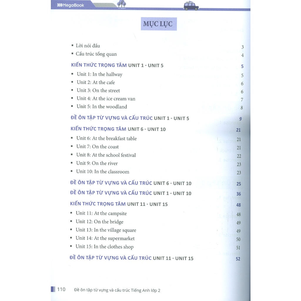 Sách - Đề Ôn Tập Từ Vựng Và Cấu Trúc Tiếng Anh Lớp 2
