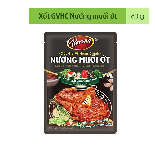 Xốt Nướng Muối Ớt Gia Vị Hoàn Chỉnh BARONA Nướng Muối Ớt 80g