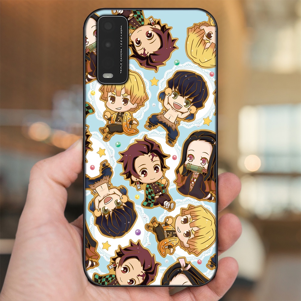 Ốp lưng Vivo Y20, Y20s, Y12s viền đen in hình Zenitsu Kimetsu no Yaiba
