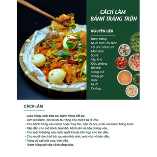 Nguyên Liệu Bánh Tráng Trộn