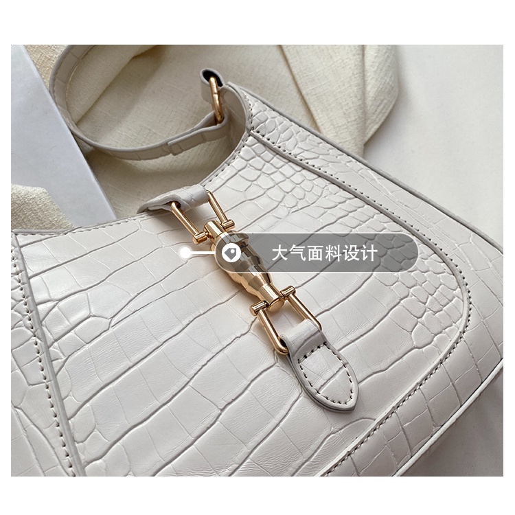 Túi Đeo JASMIN NOIR Chéo Họa Tiết Da Cá Sấu Thời Trang Cho Nữ