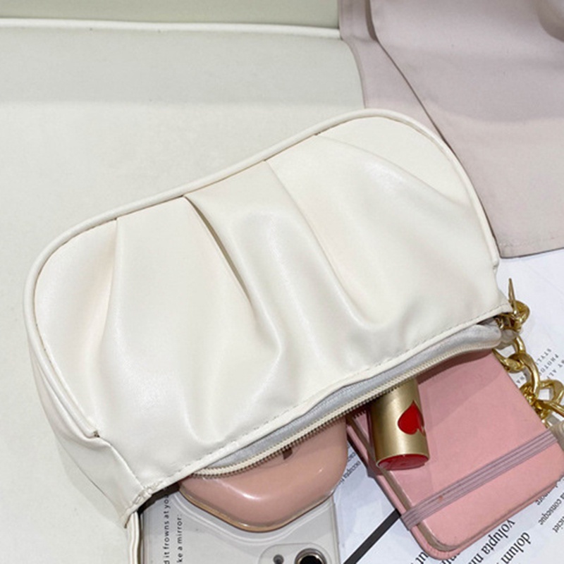 Túi da đeo chéo màu trơn/ Ví ngắn thời trang cho nữ