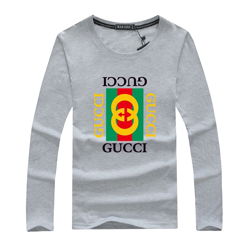 Áo Thun Tay Dài Cổ Tròn In Logo Gucci Thời Trang Cho Nam Và Nữ Size S-5XL