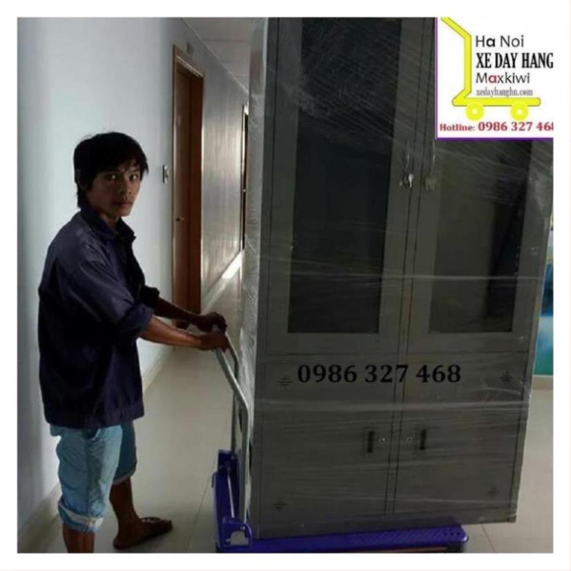 [Hàng Cao Cấp] Xe Đẩy Hàng, Xe Đẩy Hàng 4 Bánh Maxkiwi PT0090 - 300kg Êm Siêu Bền 3- 5 Năm Không Hỏng