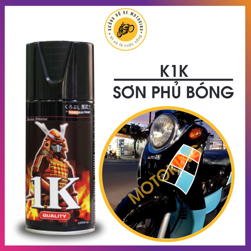 Sơn xịt Samurai bóng - K1K (không màu) (300 ml)