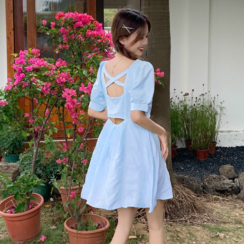 Đầm Mùa Hè Tay Phồng Phong Cách Pháp Ngọt Ngào Kiểu Mới Cho Nữ