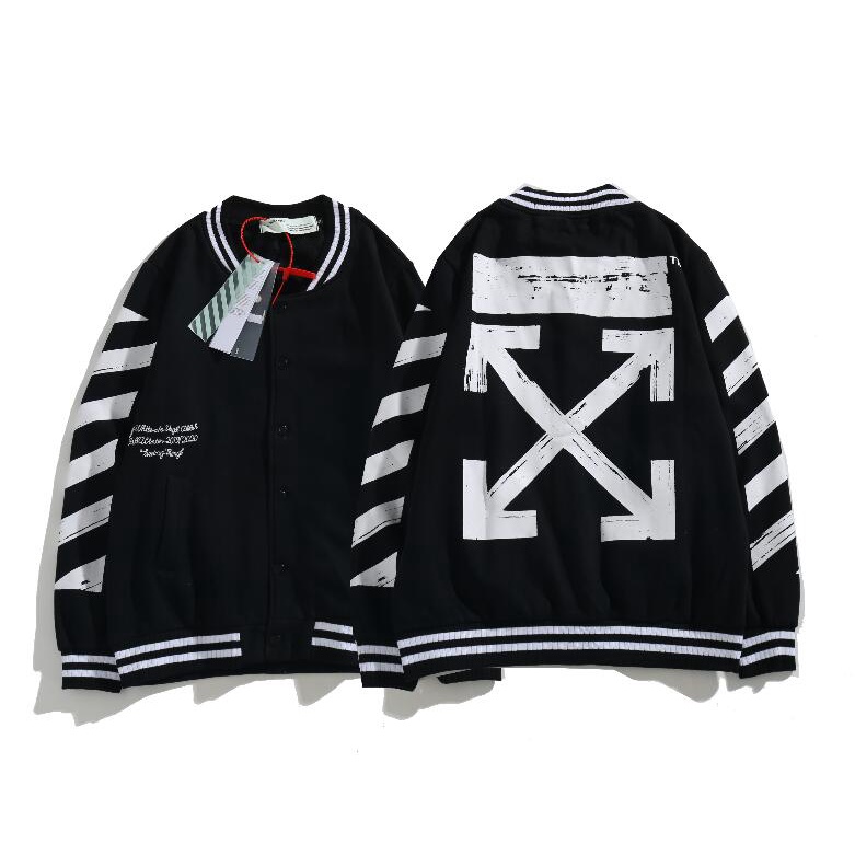 Áo Sweater Off-White Cổ Tròn Chất Liệu Cotton In Hình Độc Đáo Thời Trang