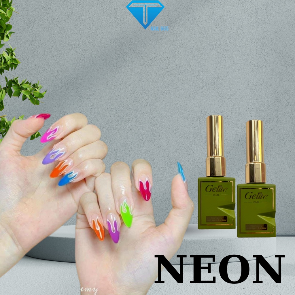 Sơn gel Neon sét 12 màu cao cấp , Sét sơn móng tay nail tặng kèm bảng màu