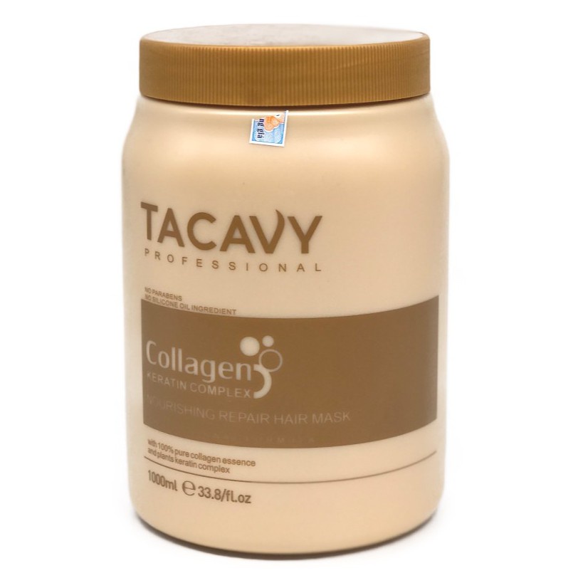 KEM HẤP Ủ TÓC COLLAGEN TACAVY 1000ML | PHỤC HỒI TÓC HƯ TỔN, DƯỠNG TÓC SIÊU MỀM MƯỢT