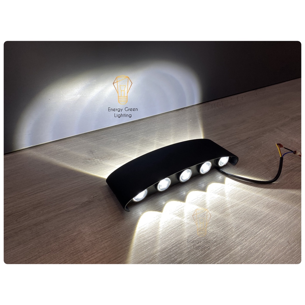 Đèn trang trí Energy Green Lighting hắt tường 2 đầu TN190 - 12w - 193 -10W chống nước (Đen/Trắng) - Bảo Hành 12 Tháng