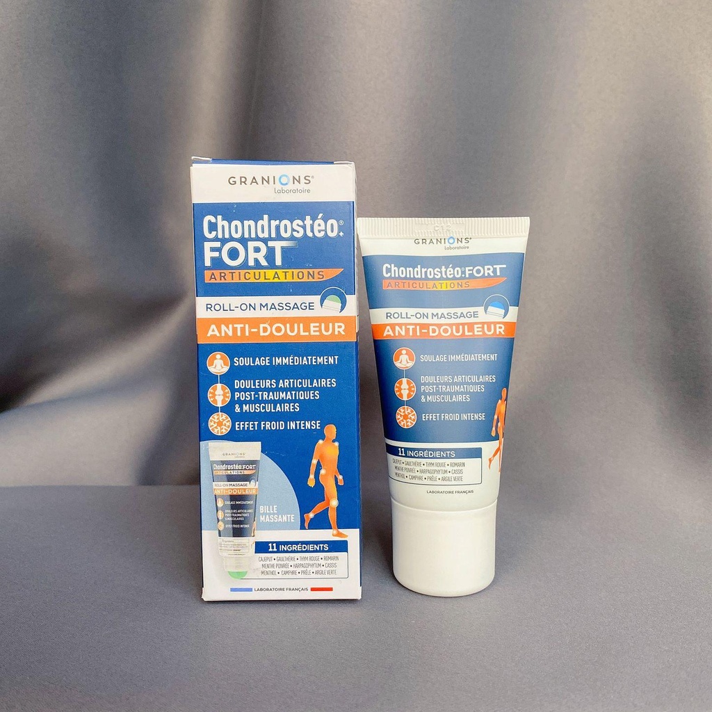 ( Giảm đau nhanh) Lăn giảm đau nhức cơ, xương, khớp Granions Chondrosse Fort Joints 50ml