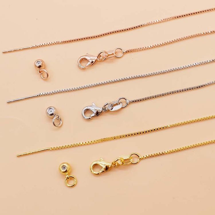 [C6BC] Phụ kiện trang sức (DIY) - Bi bạc nút chặn [có vòng khóa] điều chỉnh dây chuyền dùng cho vòng cổ vòng tay