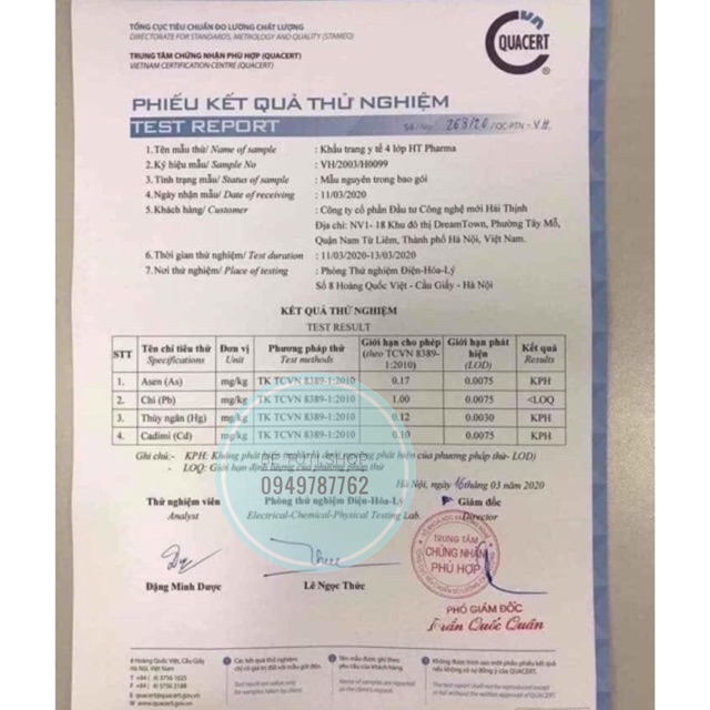 Khẩu Trang Y Tế Kháng Khuẩn HT Pharma 4 Lớp (Hộp 50 chiếc)