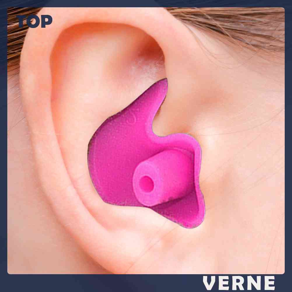 1 Cặp Nút Bịt Tai Bằng Silicone Chống Thấm Nước Tiện Dụng Khi Đi Bơi