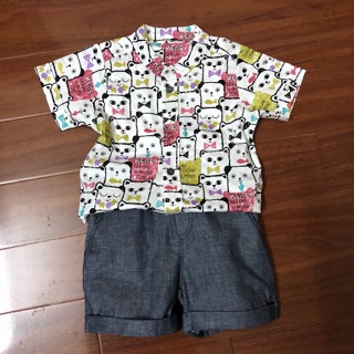 Set sơmi quần short bé trai