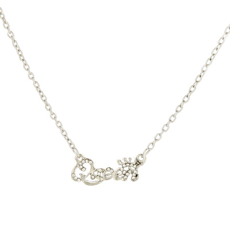 Fashion Queen Golden Silver Best Friend Necklace Pendant Jewellery