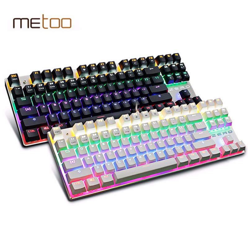Bàn Phím Cơ Metoo zÊrÔ TKL Led Rainbow và không led 87 phím
