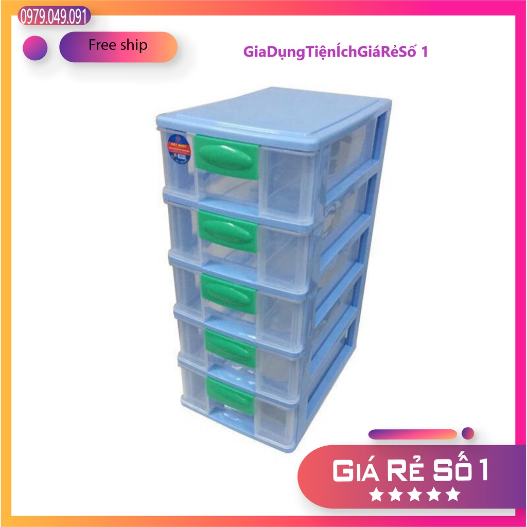 Tủ nhựa mini 3 tầng, 4 tầng và 5 tầng Việt Nhật - Tủ đựng đồ mini tiện dụng giá siêu rẻ