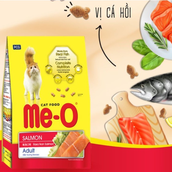 Thức ăn cho Mèo trưởng thành Me-O - Vị Cá Hồi 1,1kg - Me-o Salmon