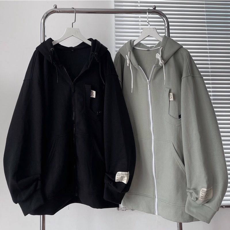 Áo Khoác Nỉ Tag Sad Túi Rách Form Rộng unisex 2tclothes