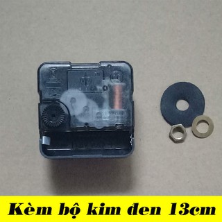 Bộ kim đen 13cm và Máy đồng hồ treo tường Taiwan kim giật M3288