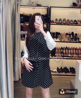 Đầm suông chấm bi cho bạn nữ