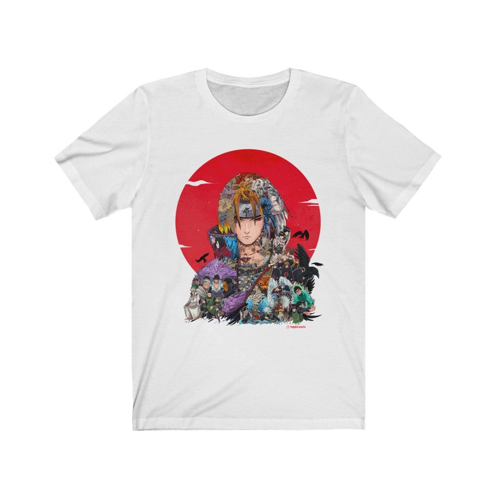 Áo thun Itachi Uchiha  chất liệu cotton 100%, tay ngắn, cổ tròn phiên bản có màu từ Turned Ninja