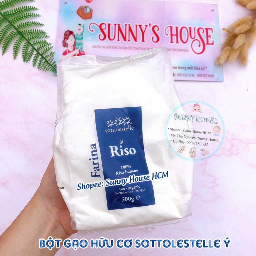 Bột Gạo Hữu Cơ Sottolestelle Ý 500g