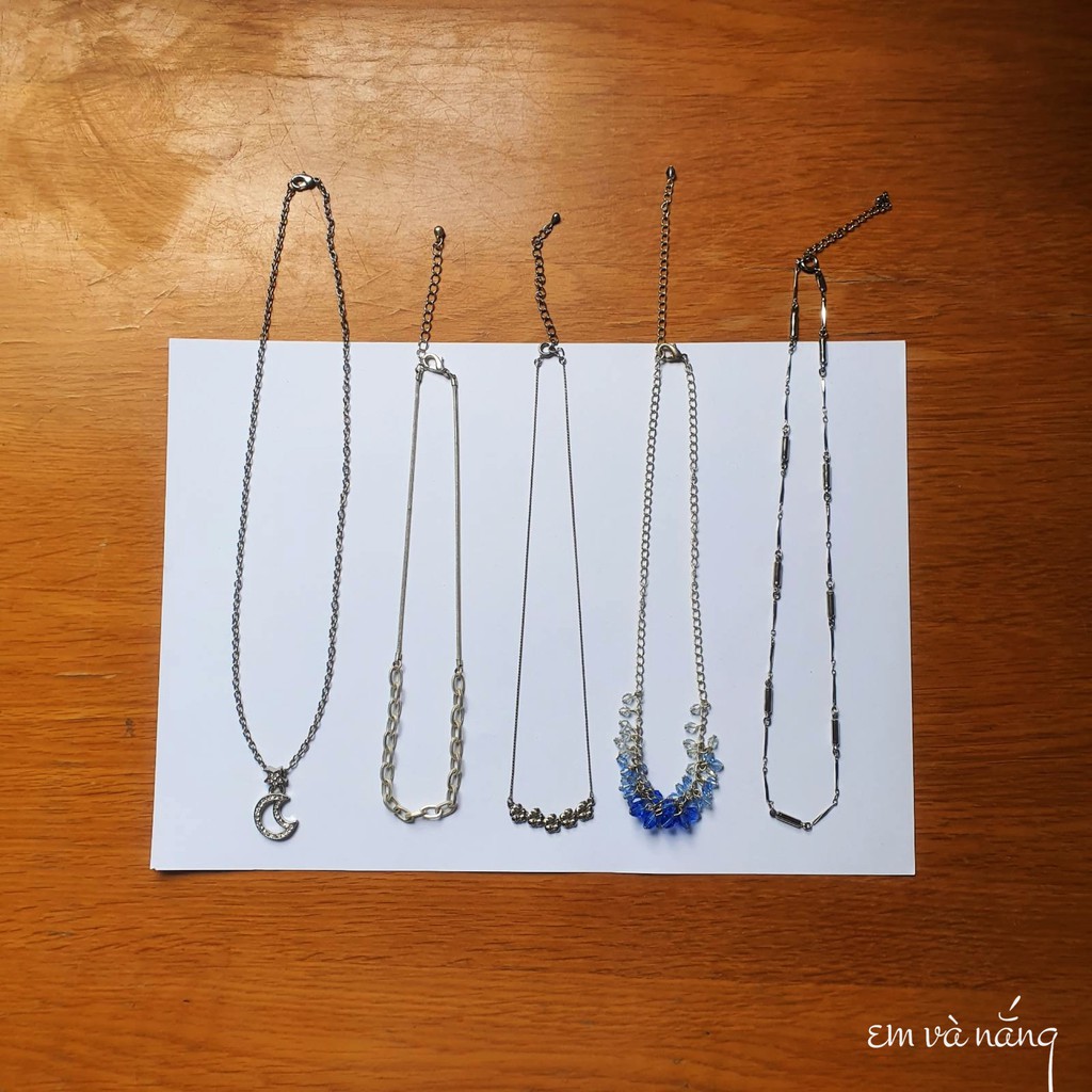 Dây chuyền màu silver vintage Nhật - Em và nắng