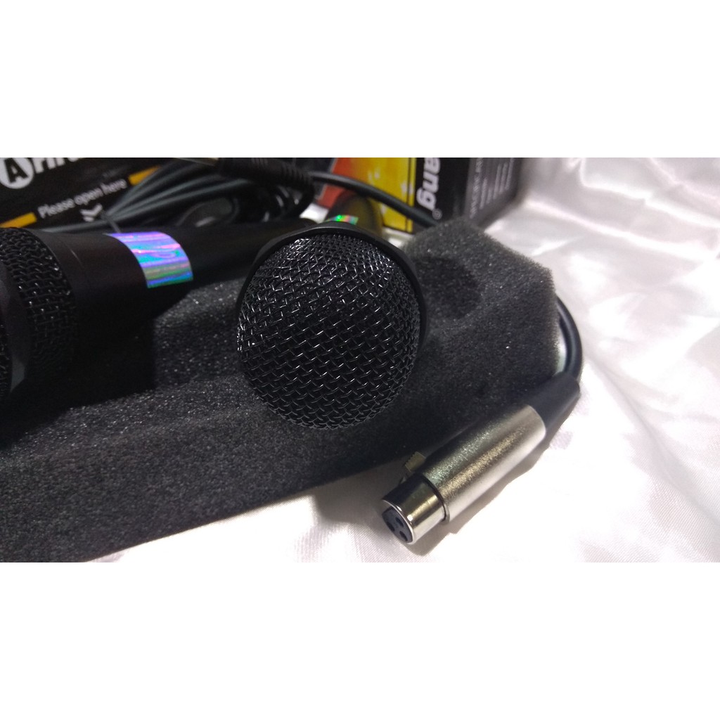 4E[P2004] Mic karaoke Arirang có dây gắn loa kéo, loa bluetooth, amply, âm thanh tốt ER01