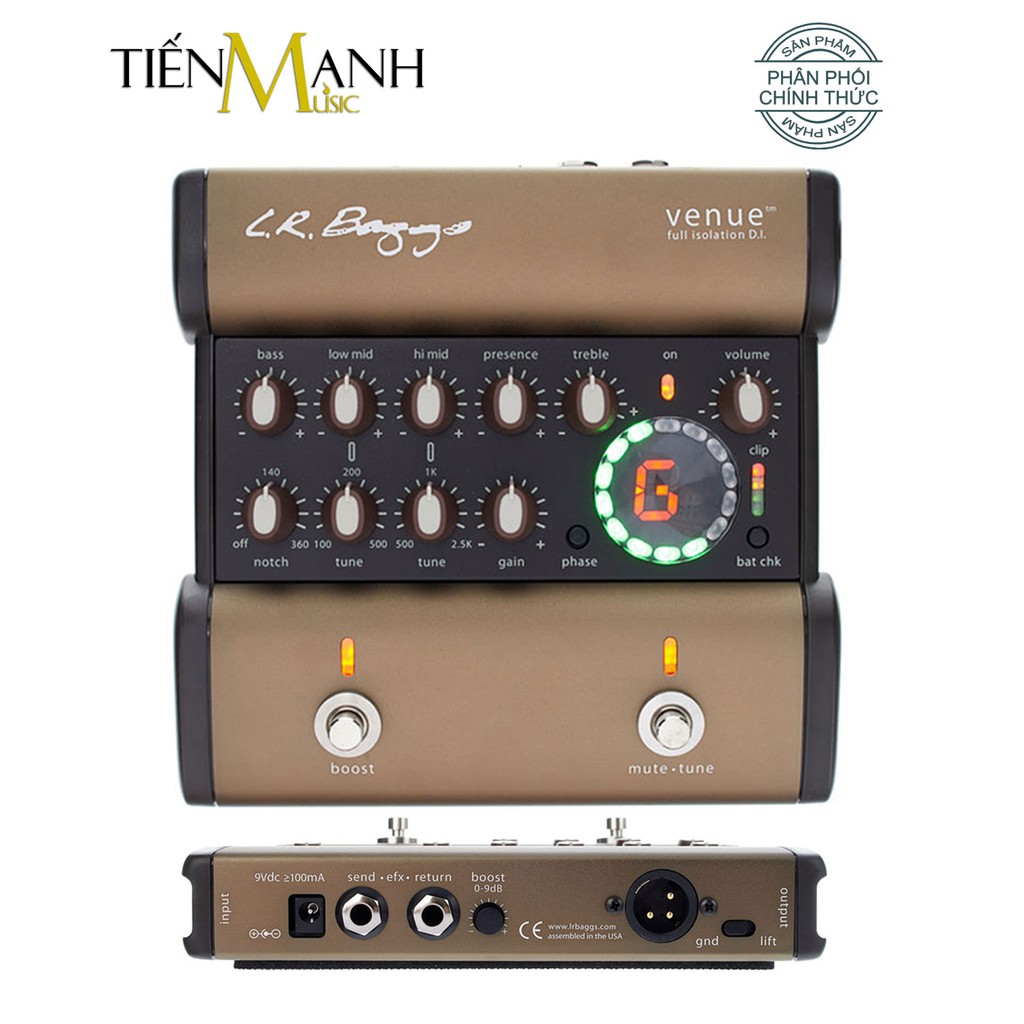 Venue DI L.R. Baggs Acoustic Guitar Thiết bị tạo hiệu ứng âm thanh LR Baggs Preamp EQ Tuner Pedal - Chính Hãng