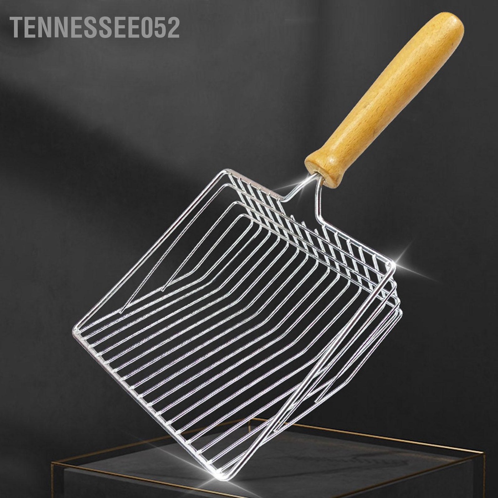 Tennessee052 Xẻng xúc mèo Đa năng Thân bằng thép không gỉ bền Chống rỉ sét Hiệu quả Bộ lọc phân