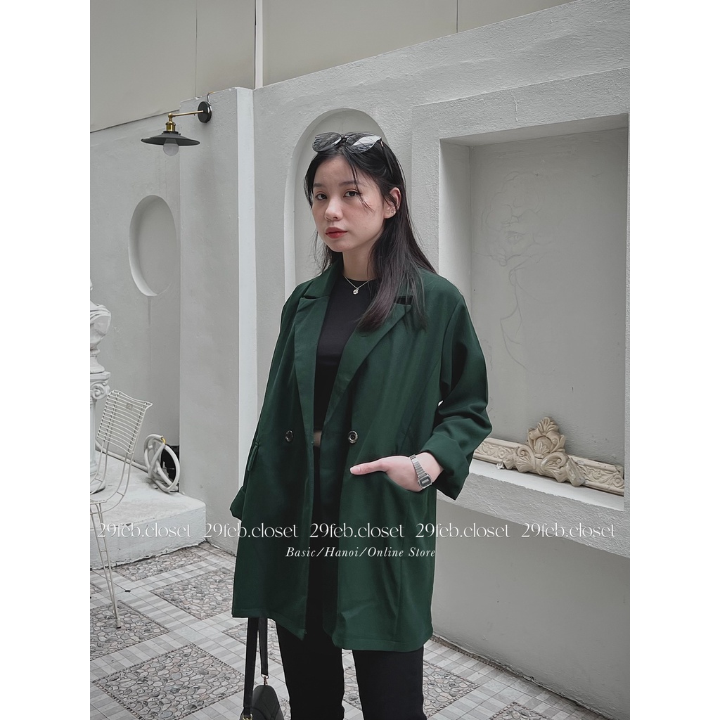 [Ảnh thật/Video] Áo blazer 1 lớp oversize túi nắp 29feb.closet A48 | WebRaoVat - webraovat.net.vn