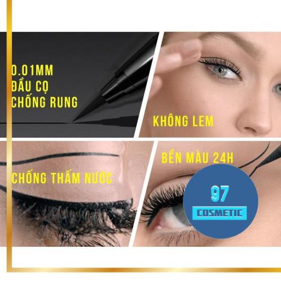 Bút Kẻ Mắt Nước Maybelline Nét Mảnh Hyper Sharp Laser Eyeliner 0.5g - 97 COSMETIC