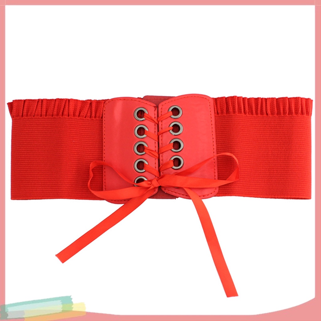 Thắt Lưng Nữ Phối Ren Co Giãn Phong Cách Retro