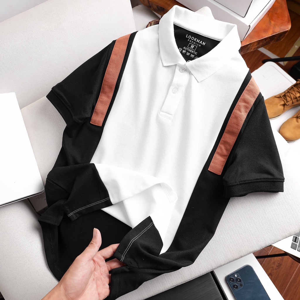 Áo Polo Nam Áo Thun Có Cổ Chất Vải Cotton Cá Sấu Xuất Xịn Phối Sọc Lịch Lãm Cực Đẹp Lookman Grace M05