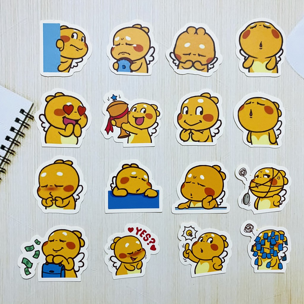 Sticker chú ong QooBee dán trang trí laptop, máy tính bỏ túi, vali, điện thoại, đàn ghita, hộp bút,đt,...