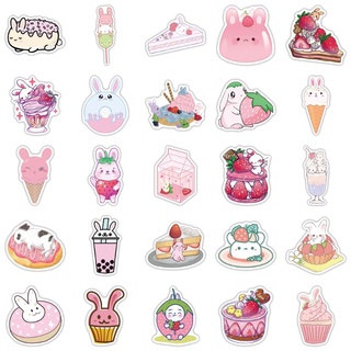 Set 10-50 sticker thỏ trắng 2022