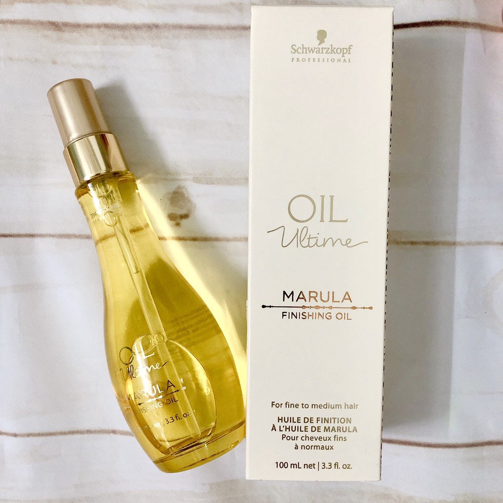 Tinh dầu Schwarzkopf OIL Ultime Marula Finishing Oil 100ml dưỡng tóc sợi mảnh đến trung bình (màu vàng nhạt)
