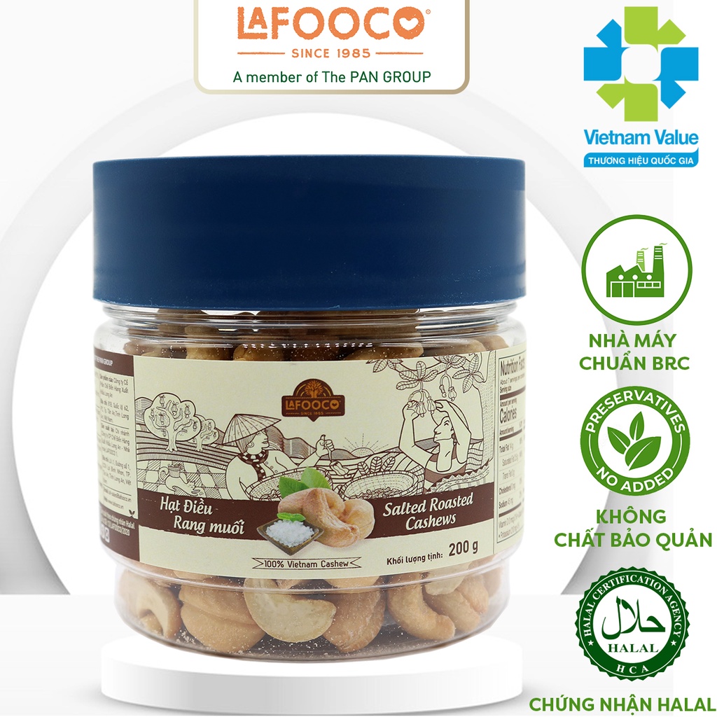 LAFOOCO Hạt điều rang muối hủ 200g